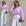 Calça branca camisa rosa