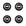 Opel-4pcs-preto-58mm