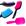 Amarelo cerdas azul