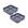 2pcs azul-4 furos