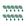 Branco verde 10pc
