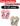 01 par rosa, 01 par bege