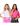 Branco, Rosa pink