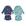 M75, Carangueijo marinho, M78, Pranchas azul claro