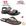 Marrom velcro, Preto
