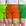 Verde bandeira, Laranja, Verde