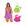 Amarelo, Pink neon, Roxo claro