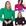 Preto, Verde, Pink