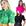 Preto, Verde, Pink