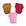 Bordô 03, Caramelo 12, Rosa blush 41