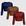 Marrom, Azul marinho, Vermelho