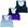 Roxo azul, Preto roxo, Point green