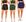 Preto, Marinho, Verde short