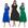 Azul, Preto, Verde