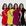 Preto, Vermelho, Pink, Amarelo