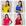 Amarelo, Royal, Pink, Vermelho