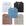 Bege marrom branco azul preto