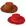1 marrom 1 vermelho