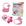 Kit 3 chocalhos rosa