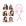 Conjunto rosa 4 unidades