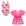 Estrelas glitter f142, Listras rosa f140