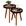 Jogo Mesa Canto Apoio Lateral Ambiente Recepção Casa Conjunto Pequena Rustico Retro