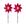 rosa vermelha-2pcs
