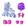 Roller sereia roxo, Kit