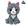 Pelucia 30 cm gato cinza
