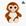 Macaquinho marrom com branco