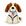 Cachorro Branco/Marrom 40cm