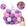 50 bolinhas roxo, Rosa, Branco