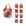 Vermelho-8pcs