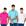 Azul bb, Pink, Branco