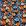 Floral Laranja E Azul Fundo Azul E422