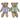 Urso baby doce de leite com laços lilás e verde