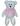 Urso baby branco com laço rosa
