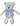 Urso baby branco com laço lilás