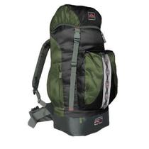 0050 - Mochila Caminhada 50 - Verde Com Preto - Trilhas & Rumos