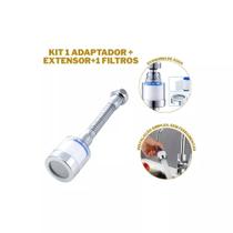 01 Adaptador Torneira Universal Com Extensor 01 Filtro Multicamadas Aço Inox Duhome 01 Adaptador Torneira Universal Com Extensor 01 Filtro Multicamadas Aço Inox Duhome