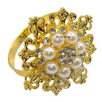 01 Anel Argola Porta Guardanapo Vários Modelos Dourado Prata Rose Gold Luxo Casamento