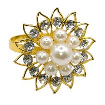 01 Anel Argola Porta Guardanapo Vários Modelos Dourado Prata Rose Gold Luxo Casamento