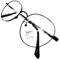 01 Armação Grau Óculos Masculina Preta Retro Vintage Redonda geek nerd aviador round rb redondo moda oakl moderna ray arm feminina preta moderna