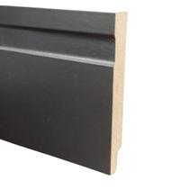 01 barra - 2,10 metros de rodapé 10 cm em mdf preto