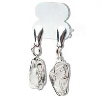 01 Brinco Cesta Amarrada Pedra Quartzo Cristal Prateado 01 Brinco Cesta Amarrada Pedra Quartzo Cristal Prateado