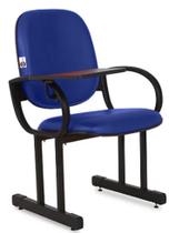 01 Cadeira para Auditório com Prancheta Linha Dallas Auditório Azul