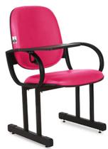 01 Cadeira para Auditório com Prancheta Linha Dallas Auditório Rosa