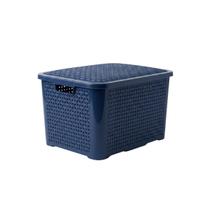 01 Caixa Organizadora Cesto Multiuso 18 Litros Com Tampa Empilhavel Rattan 01 Caixa Organizadora Cesto Multiuso 18 Litros Com Tampa Empilhavel Rattan