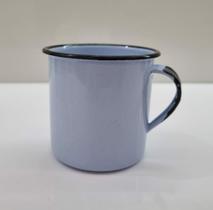 01 Caneca Esmaltada Ágata Original 150 ml Cor Azul Bebê Postagem Rápida
