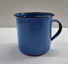 01 Caneca Esmaltada Ágata Original 150 ml Cor Azul Postagem Rápida
